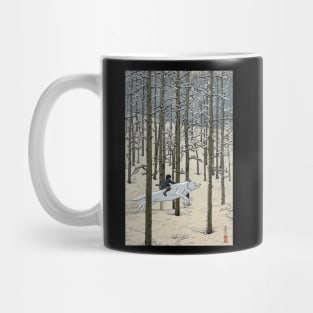 Wolf under the snow Anime & Japanese vintage art Mug